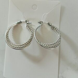 Silver hoop earrings